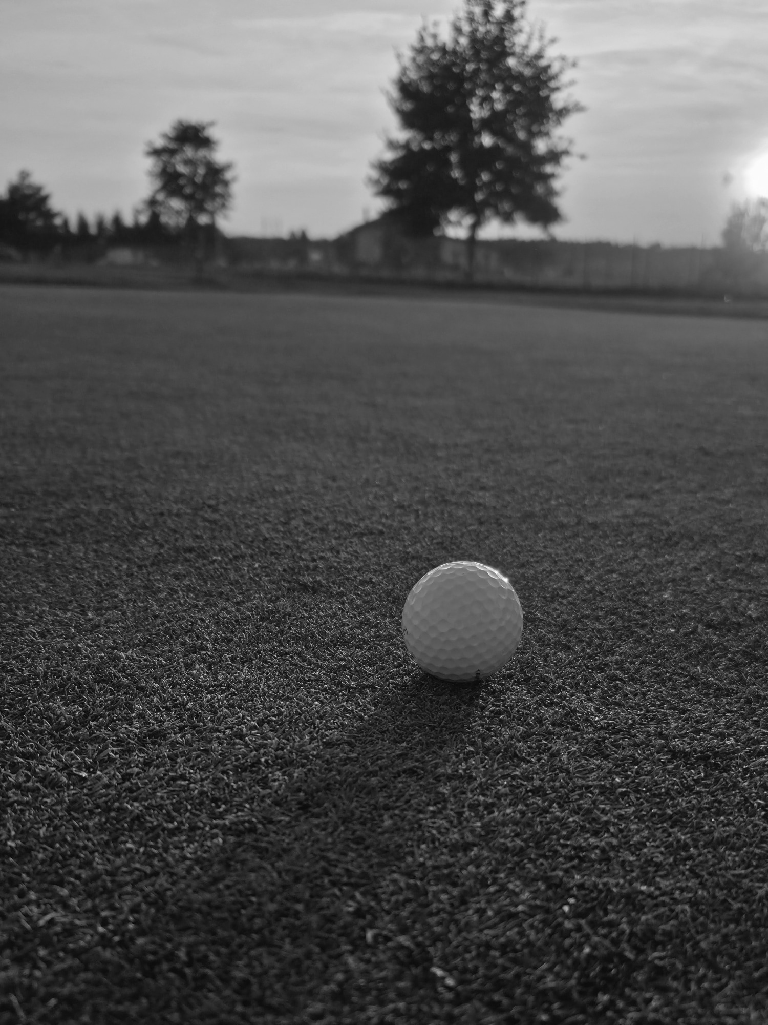 ゴルフ場とゴルフボールのイメージ画像